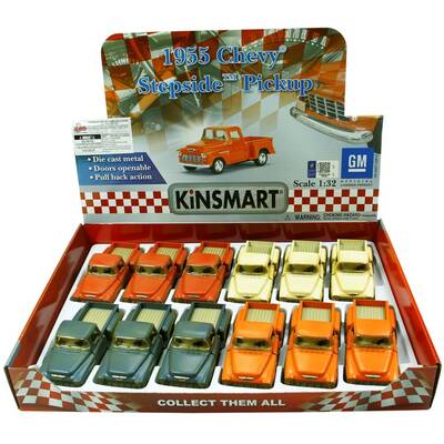 Çek Bırak Araba Çamurlu Kinsmart 1955 Chevy Stepside Pick-Up 1:32 - 3