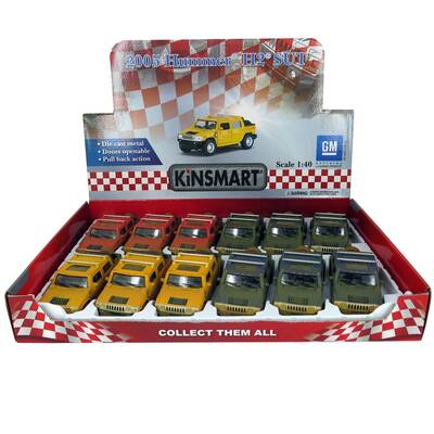 Çek Bırak Araba Çamurlu Kinsmart 2005 Hummer H2 SUT 1:40 - 2