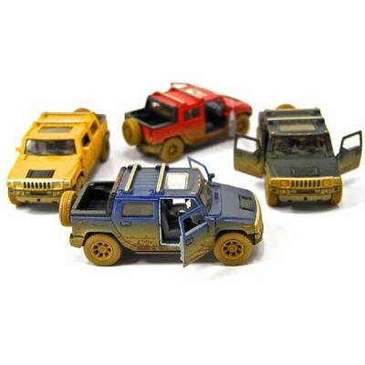 Çek Bırak Araba Çamurlu Kinsmart 2005 Hummer H2 SUT 1:40 - 3