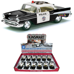 Çek Bırak Araba Kinsmart 1957 Chevrolet Bel Air Police - Kinsmart