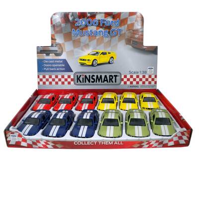 Çek Bırak Araba Kinsmart 2006 Ford Mustang GT Çizgili Desenli - 2