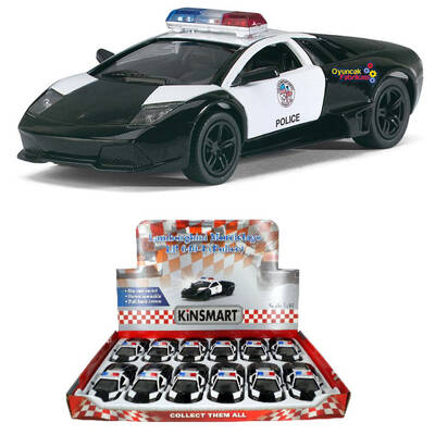 Çek Bırak Araba Kinsmart Lamborghini Murcielago LP 640-4 Police - 1