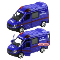 Çek bırak Metal Oyuncak Jandarma Arabası 4 Farklı Ses Işıklı 14 Cm - Vardem Oyuncak