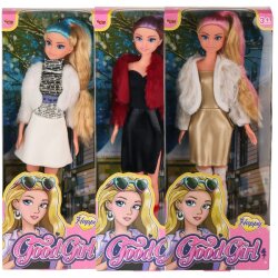 Ceketli Çizmeli Renkli Saçlı Oyuncak Bebek 29 cm - Vardem Oyuncak