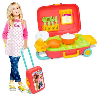 Dede Barbie Oyuncak Mutfak Set Bavulum Çek Çekli Kilitli - 1