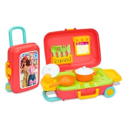 Dede Barbie Oyuncak Mutfak Set Bavulum Çek Çekli Kilitli - 2