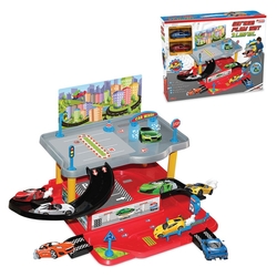 Dede Oyuncak 2 Katlı Aksesuarlı Garaj Otopark Oyun Seti 2 Araba Hediyeli - Dede Toys