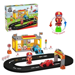 Dede Oyuncak Lego Road F1 Formula Yolu Seti 46 Parça - Dede Toys