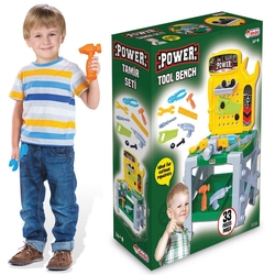 Dede Power Tezgahlı Ayaklı Oyuncak Tamir Seti 33 Parça - Dede Toys