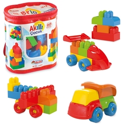 Dede Toys Eğitici Akıllı Çocuk Bloklar 60 Parça - 1