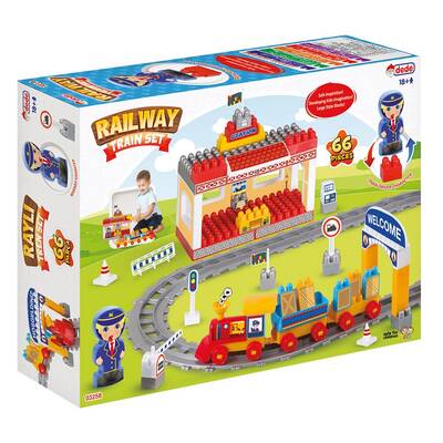 Dede Toys Eğitici Blok Temalı Raylı Tren Set 61 Parça - 3