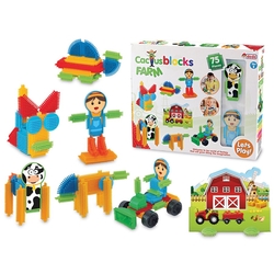 Dede Toys Eğitici Kaktüs Bloklar Çiftlik 75 Parça 03312 - Dede Toys