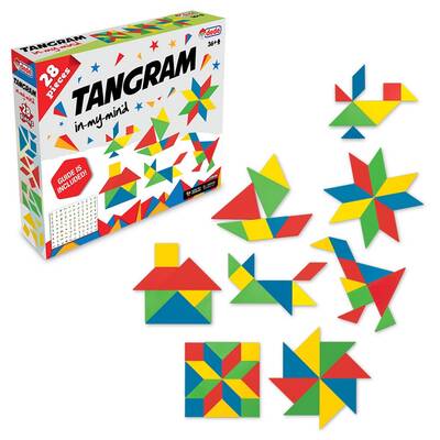 Dede Toys Eğitici Tangram 28 Parça Kutulu - 1