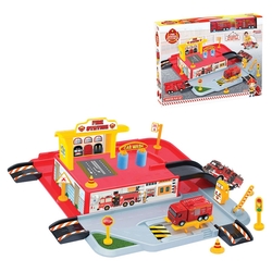 Dede Toys - Dede Toys Oyuncak 1 Katlı İtfaiye Otopark Garaj Oyun Seti 03343