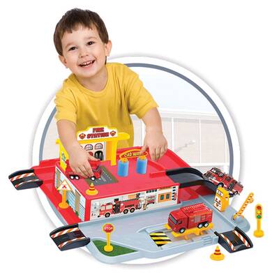 Dede Toys Oyuncak 1 Katlı İtfaiye Otopark Garaj Oyun Seti 03343 - 3