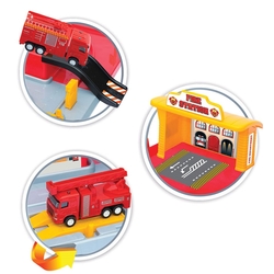 Dede Toys Oyuncak 1 Katlı İtfaiye Otopark Garaj Oyun Seti 03343 - 5