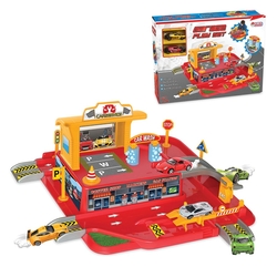 Dede Toys Oyuncak 1 Katlı Otopark Garaj Oyun Seti 03066 - Dede Toys