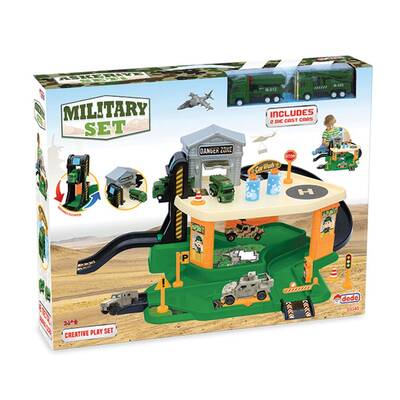 Dede Toys Oyuncak 2 Katlı Askeriye Garaj Otopark Asansörlü 03340