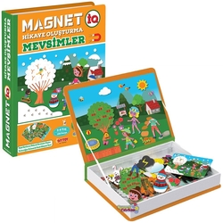 Dıy Toy Eğitici Magnet IQ Hikaye Oluşturma Mevsimler Manyetik Puzzle 108 Parça - Dıy Toy
