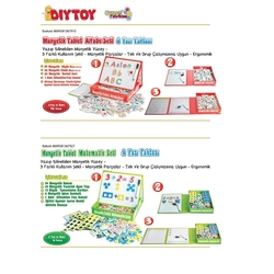 Dıy Toy Eğitici Manyetik Tablet Alfabe Seti ve Yazı Tahtası - 3