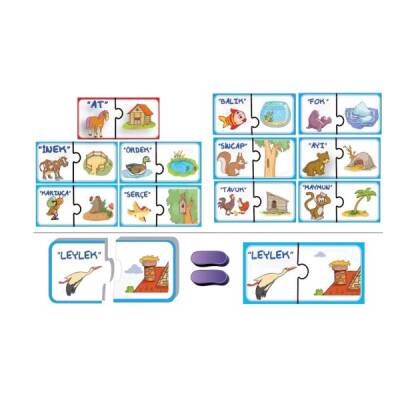 Dıy Toy Eğitici Puzzle 3'lü Set Kimin Yuvası Kimin Yavrusu Nerede? 58 Parça - 2