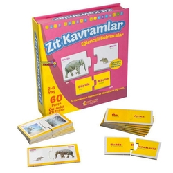 Dıy Toy Eğitici Zıt Kavramlar Eğlenceli Bulmacalar Ön Arka 2'li Puzzle 60 Parça - Dıy Toy