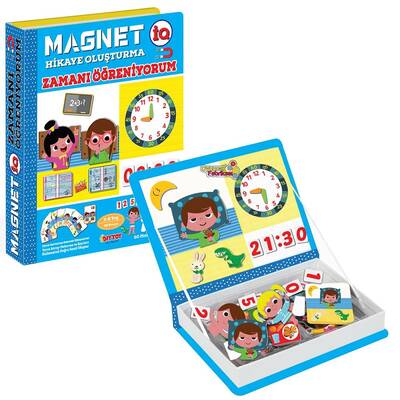 Dıy Toy Magnet-İQ Hikaye Oluşturma Zamanı Öğreniyorum 69 Parça - 1
