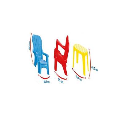Dolu Çocuk İçin Plastik Masa ve Sandalye Seti - 3