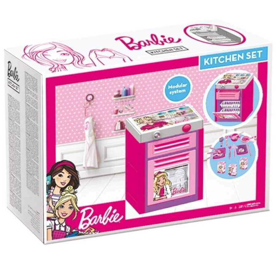 Dolu Oyuncak Barbie Bulaşık Makinası Sesli Aksesuarlı