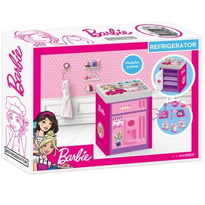 Dolu Oyuncak Barbie Buzdolabı Sesli Aksesuarlı - 1