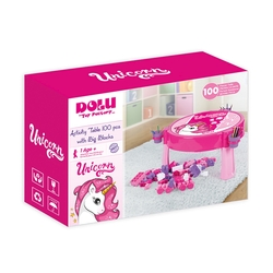 Dolu Oyuncak Unicorn 100 Parça Mega Bloklu Aktivite Masası Dolu-2572 - 4