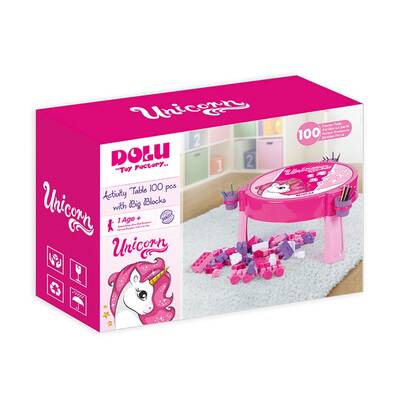 Dolu Oyuncak Unicorn 100 Parça Mega Bloklu Aktivite Masası Dolu-2572 - 4
