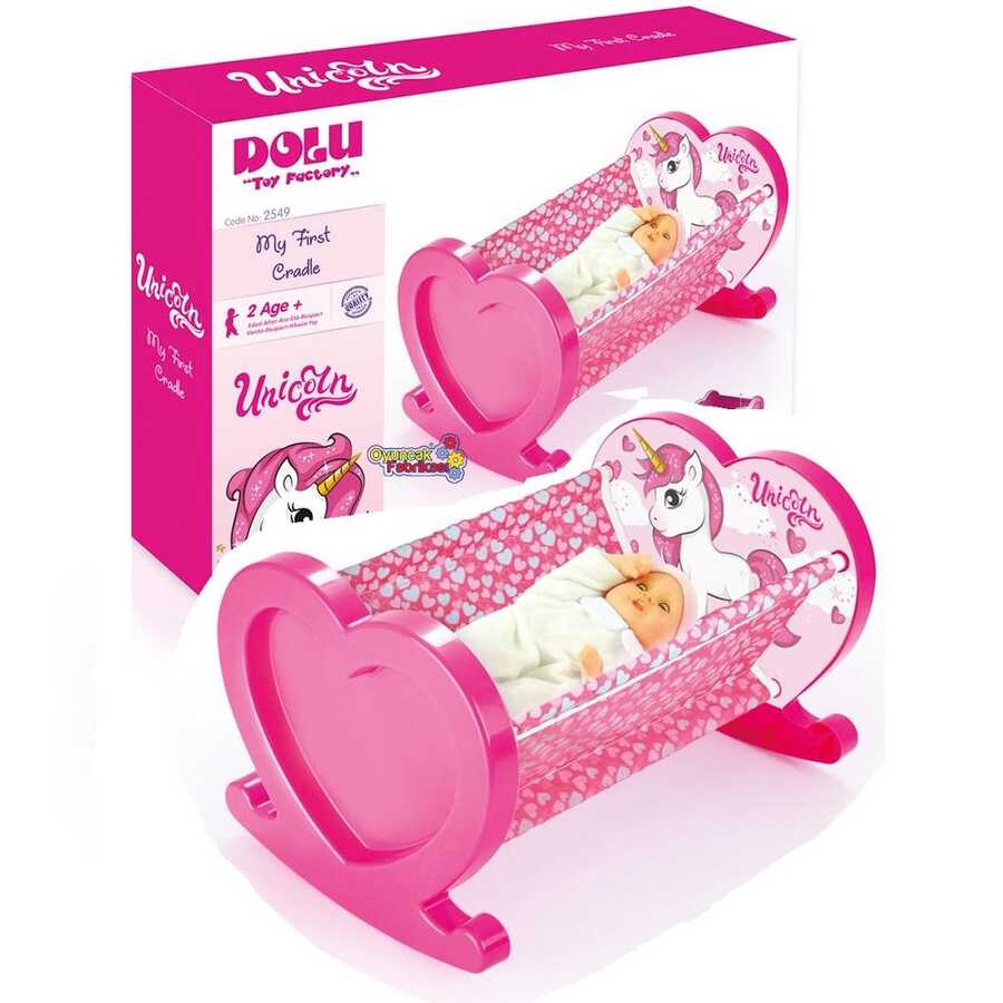 Dolu Oyuncak Unicorn İlk Beşiğim 2+ Yaş Oyuncak Bebek Arabası&amp;Puset