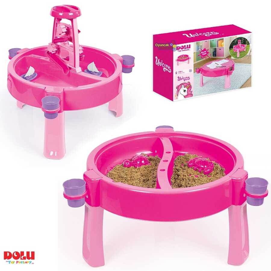 Dolu Oyuncak Unicorn Kum Ve Su Aktivite Masası