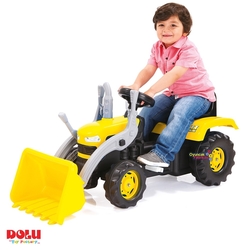 Dolu Pedallı Oyuncak Traktör Kepçeli Büyük Boy - Dolu