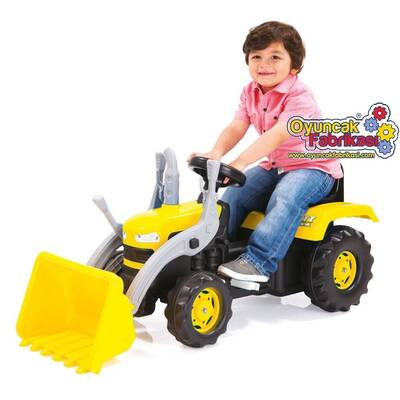 Dolu Pedallı Oyuncak Traktör Kepçeli Büyük Boy - 2