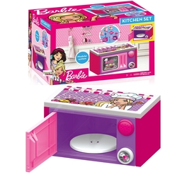 Dolu Toys Barbie Oyuncak Mikrodalga Fırın Sesli Aksesuarlı - Dolu