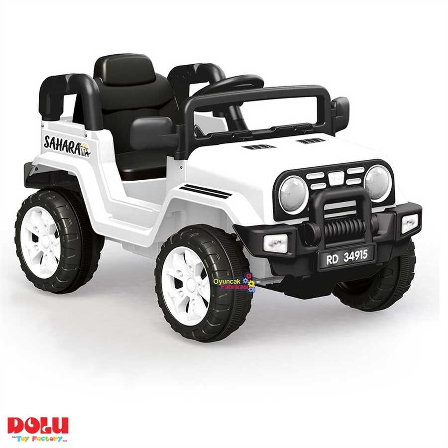 Dolu Uzaktan Kumandalı Akülü Araba Sahara 12 V Beyaz Dolu-8086