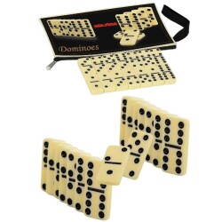 Miajima Standart Fildişi Seramik Domino Taşı Seti Çantalı 4x2 Cm - Miajima