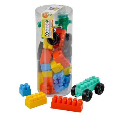 Efe Toys Eğitici Bloklar 34 Parça Pvc Silindir Kutu - 1