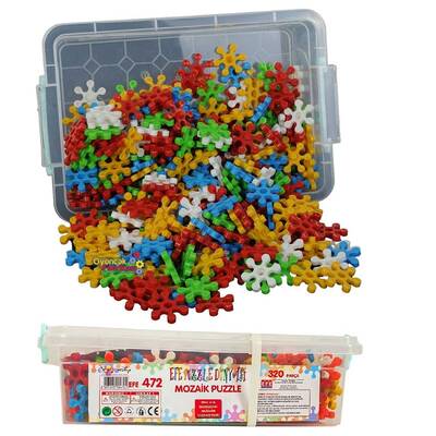 Efe Toys Eğitici Mozaik Puzzle Büyük Boy 320 Parça Plastik Kutuda - 1