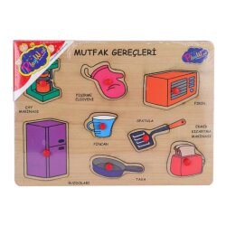 Eğitici Ahşap Tutmalı Mutfak Gereçleri - PlayWood-Onyıl