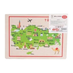 Eğitici Ahşap Tutmalı Puzzle Büyükten Küçüğe - 3