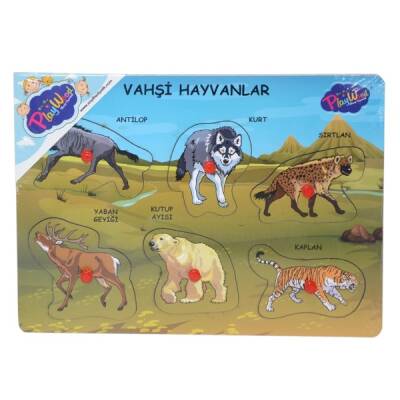 Eğitici Ahşap Tutmalı Vahşi Hayvanlar - 2