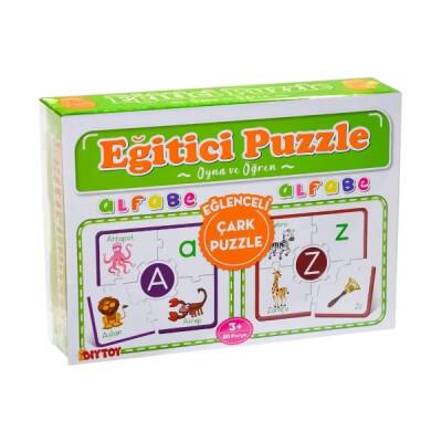 Eğitici Eğlenceli Çark Puzzle Alfabe Oyna Öğren 3+Yaş - 1