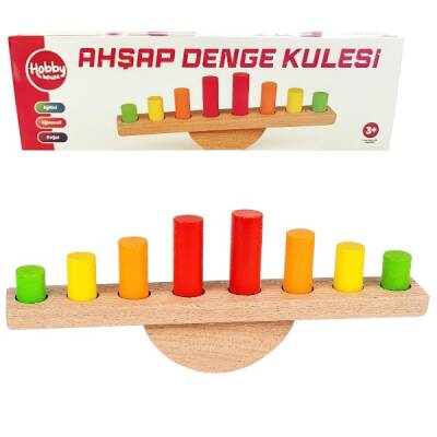Eğitici Oyuncak Ahşap Denge Kulesi - 1