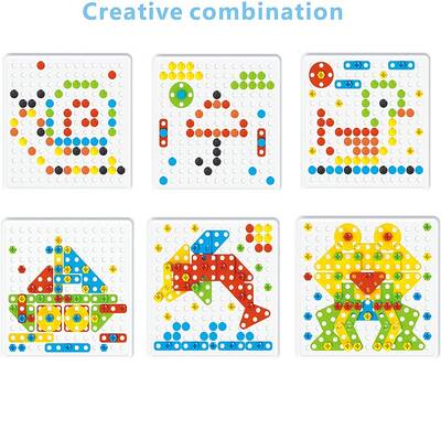 Eğitici Oyuncak Creative Mosaic Pilli Matkaplı Puzzle 3D 138 Parça Set - 5