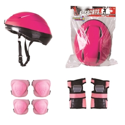 F-Sports Kask Dizlik Ve Dirseklik Seti Pembe - 1