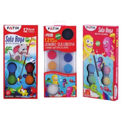 Fatih 12 Renk Sulu Boya - 1