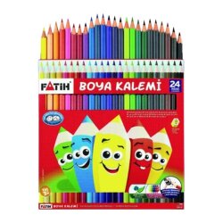 Fatih 24'lü Tam Boy Kuru Boya Karton Kutu / 33225 - Fatih